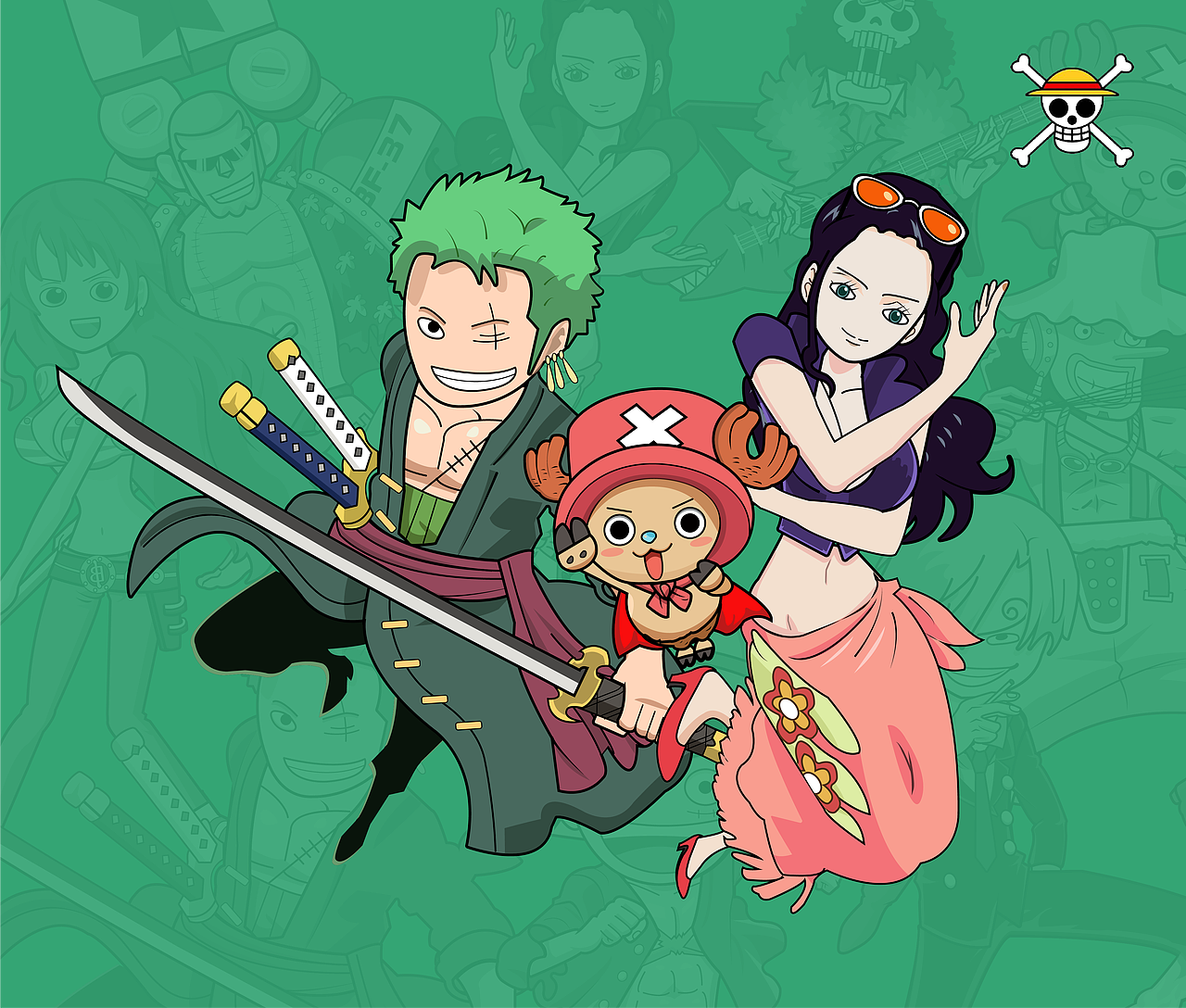 海贼王人物图（图ZMTc4OTU4ODI4） - 创作习作 - 站酷设计师海上大米原创素材 - 站酷ZCOOL