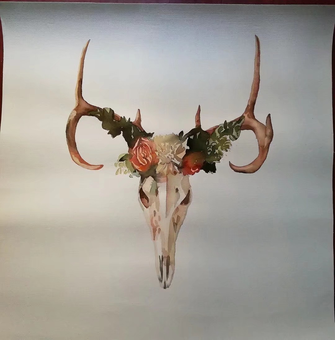 鹿（图ZMTAwOTQ4NTc2） - 绘画 - 站酷设计师米砂米砾原创素材 - 站酷ZCOOL