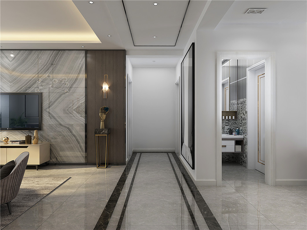 盘锦楚航装饰《纳帕溪谷瑞府1》129平现代风格装修案例