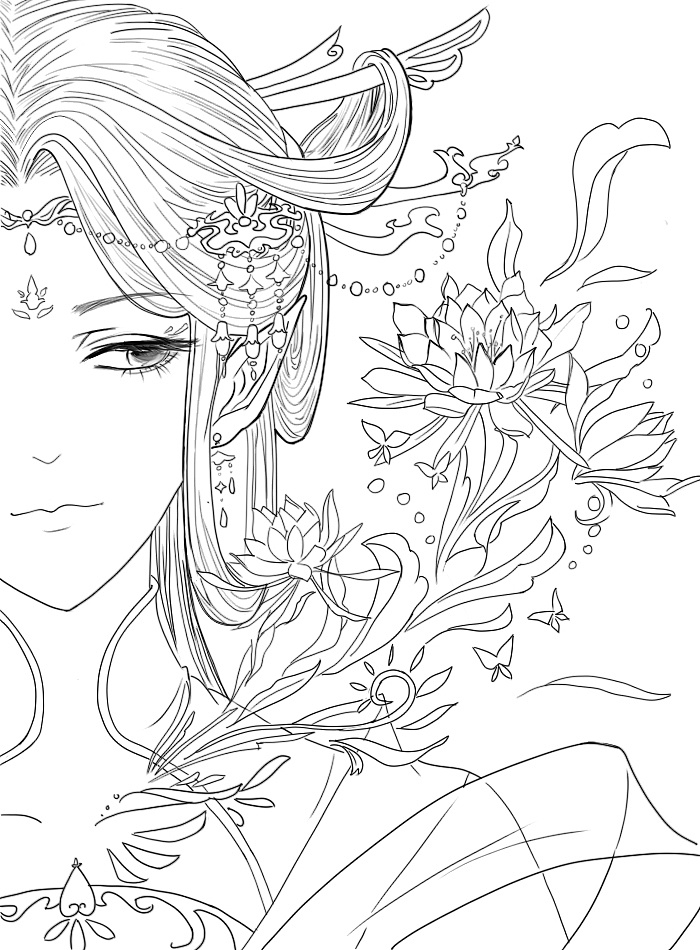 线稿练习|动漫|单幅漫画|楽狱 - 临摹作品 - 站酷 (zcool)
