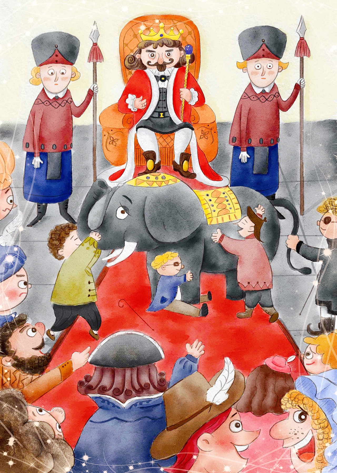 盲人摸象（图ZMjI2MzgzMTY0） - 儿童插画 - 站酷设计师兔兔爱插画原创素材 - 站酷ZCOOL