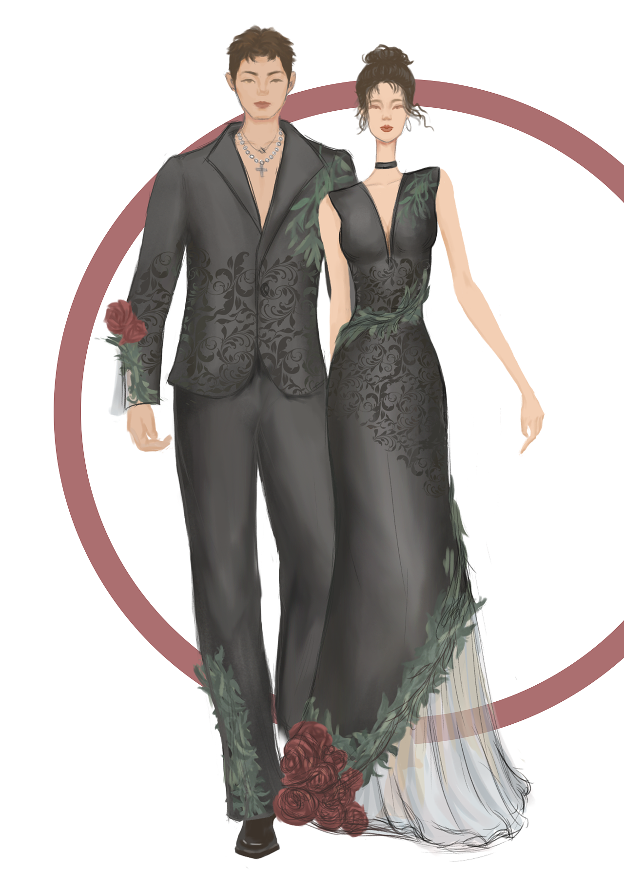 情侣礼服服装设计|服装|正装/礼服|张拐拐拐 - 原创作品 - 站酷