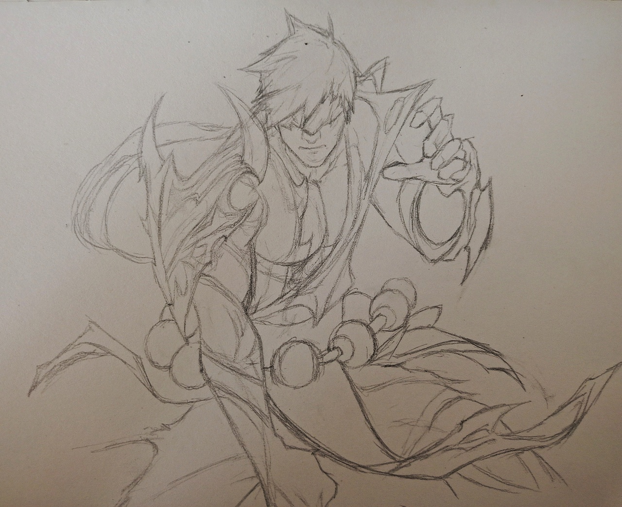 手绘神龙尊者李青