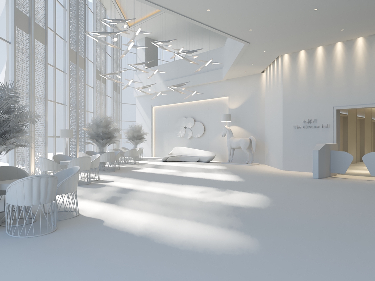 电晕渲染的一个办公大堂的设计（图ZMTExODU1MzUy） - 家装设计 - 站酷设计师中加睿吉设计曹欹原创素材 - 站酷ZCOOL