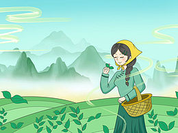 茶葉包裝插畫(huà)