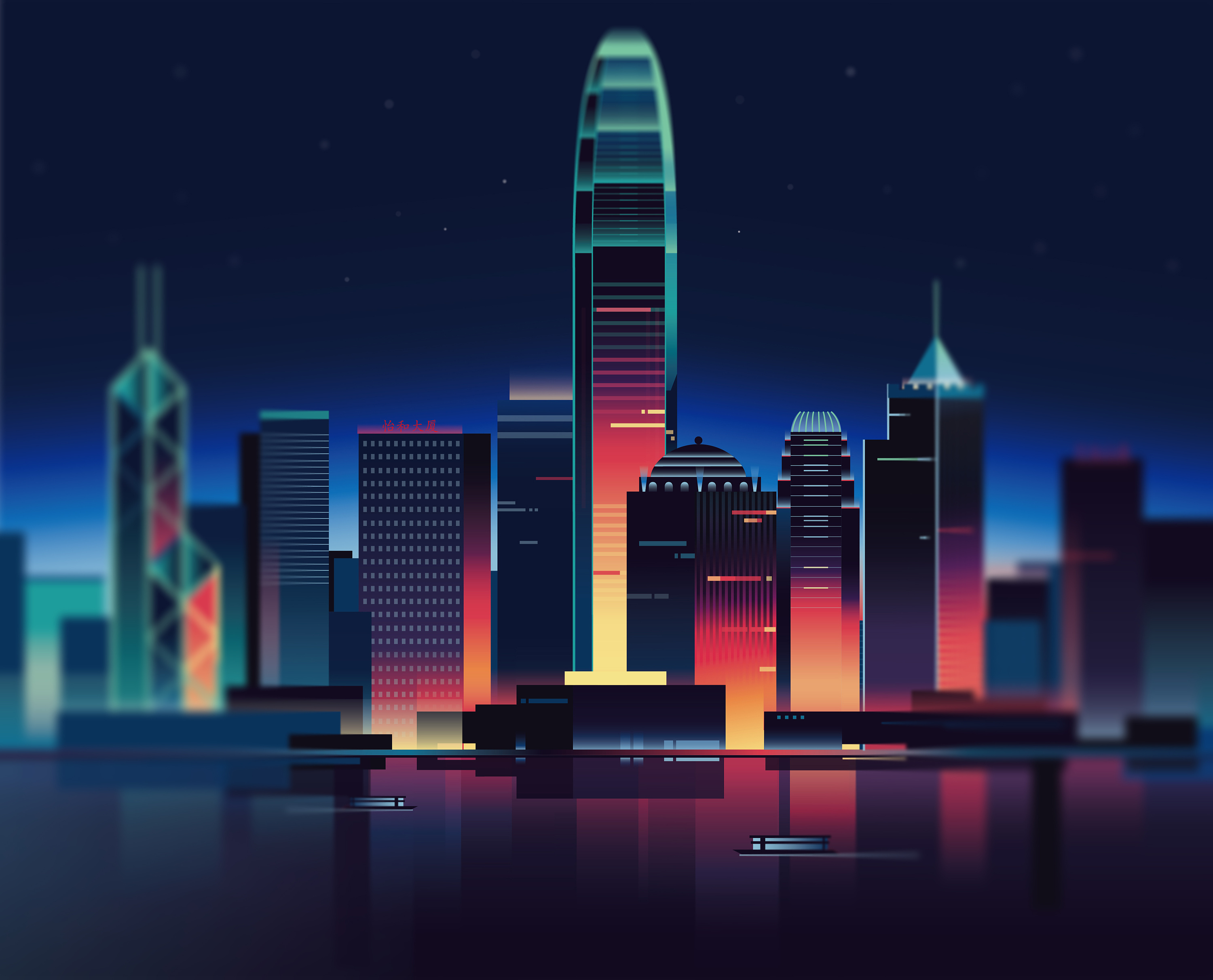 香港cbd|插画|插画习作|781205890 - 原创作品 - 站酷 (zcool)