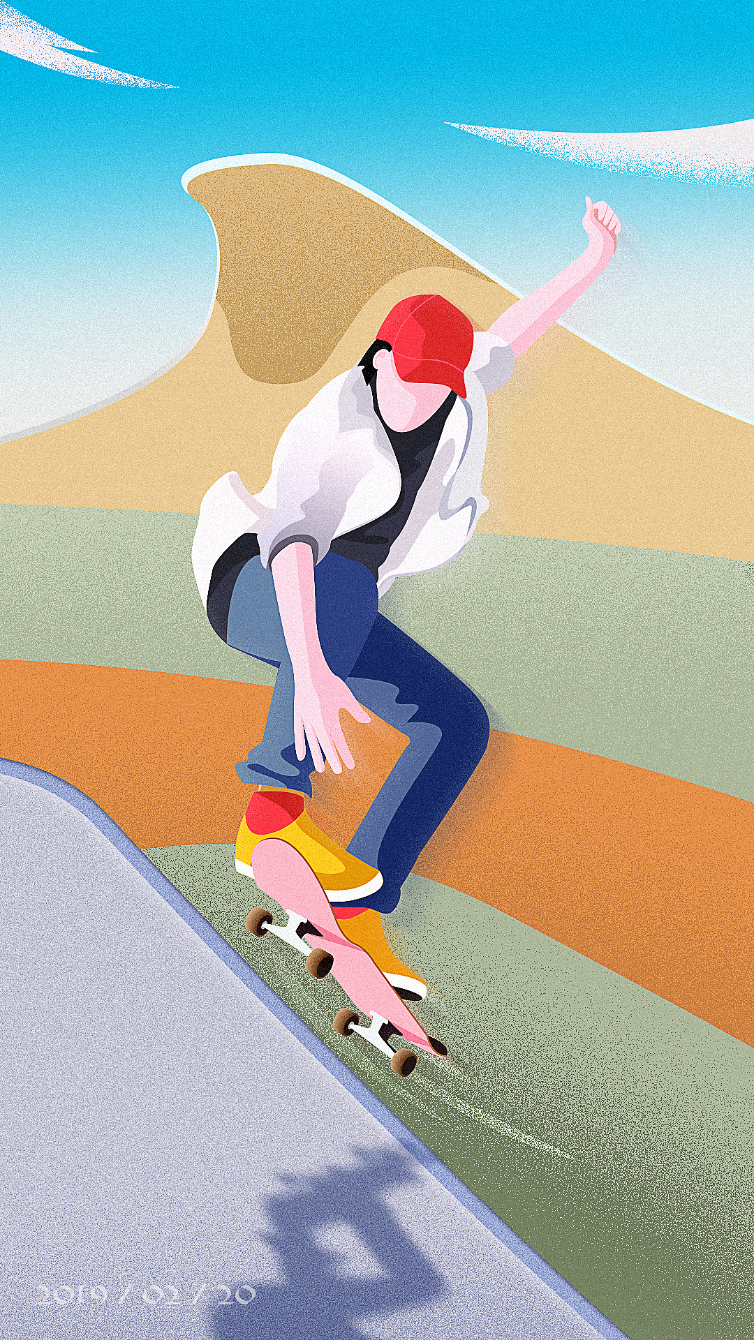 滑板少年|插画|创作习作|phj_prophecy_原创作品-站酷zcool