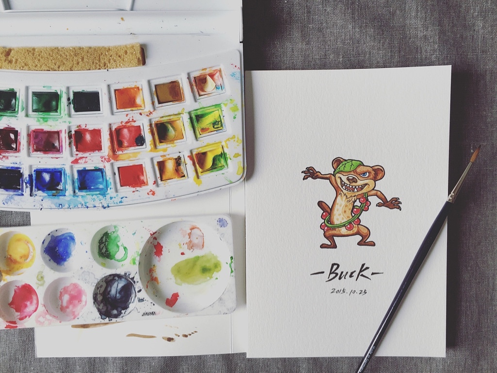 100张水彩小萌物（图ZNDExOTIzNzY=） - 创作习作 - 站酷设计师wcstrong原创素材 - 站酷ZCOOL