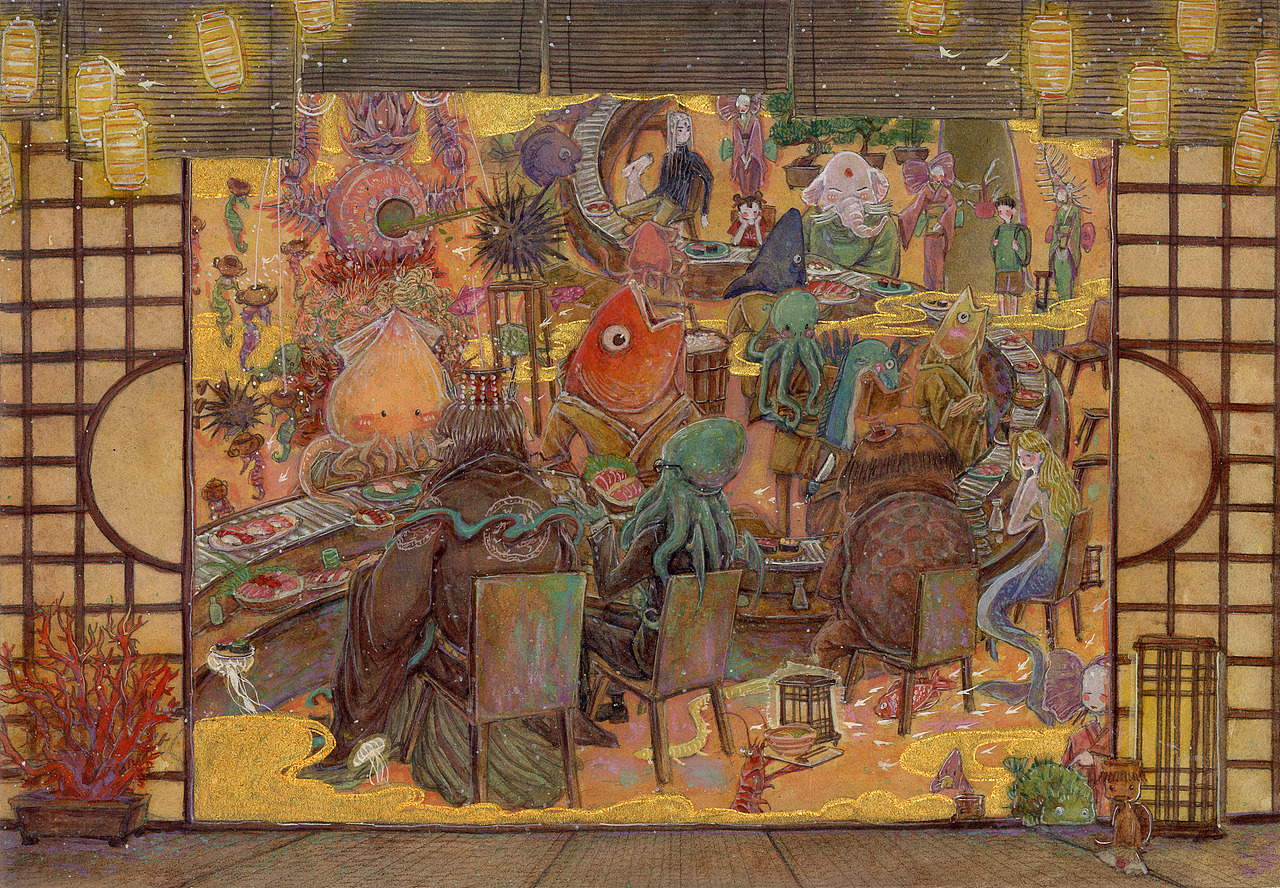 懿晏2019年终总结·插画·岩彩·模型·版画(图ZMTk2MzgwNTg0) - 艺术插画 - 站酷设计师懿晏原创素材 - 站酷ZCOOL