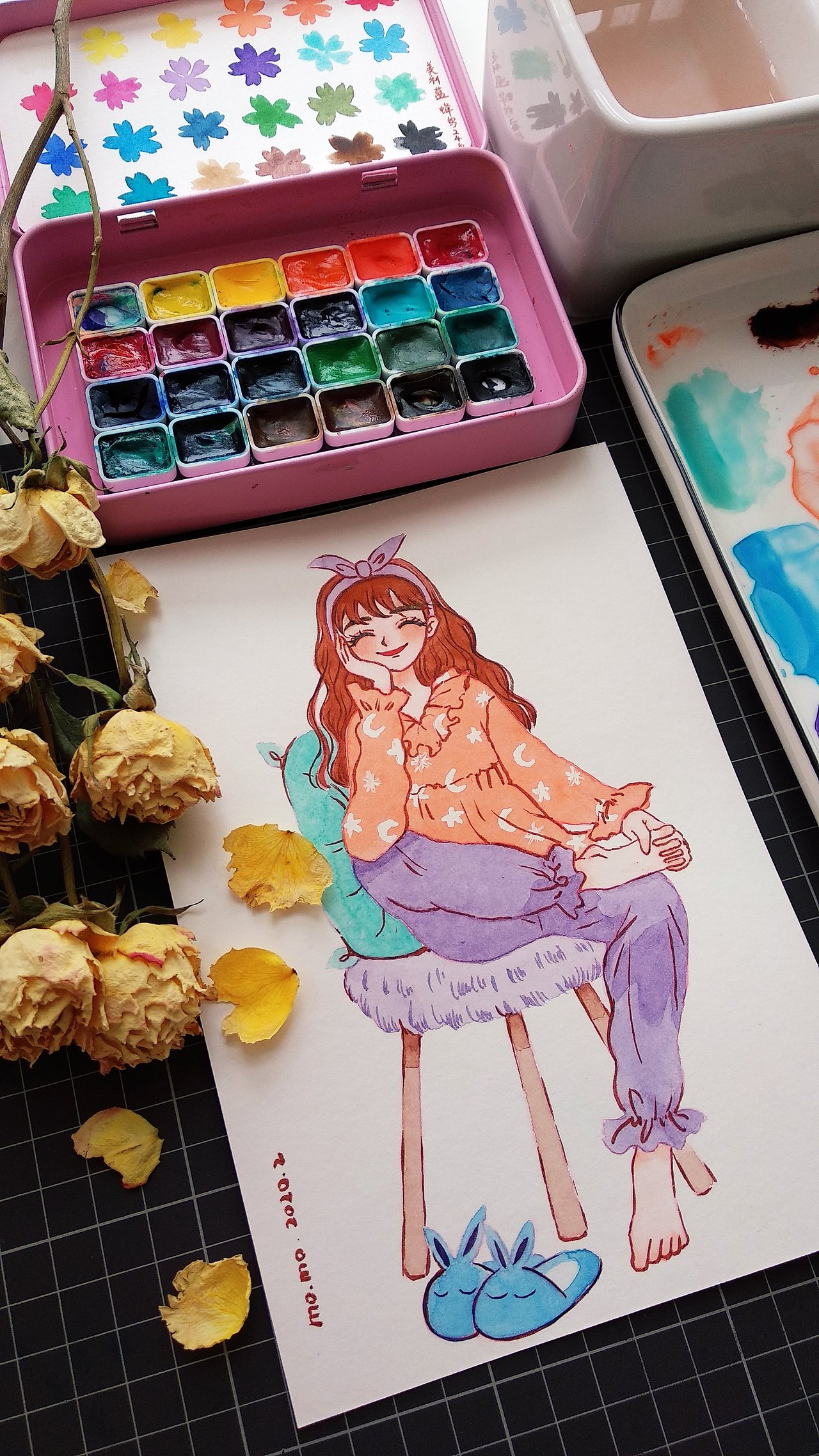 慵懒少女  临摹