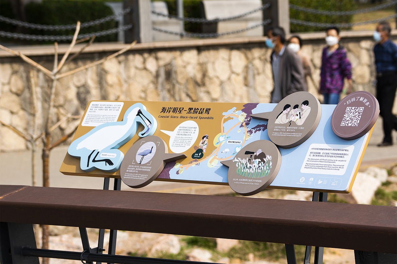 深圳湾公园湿地主题解说牌