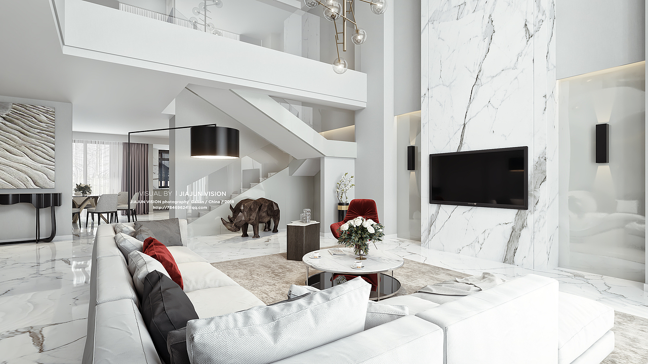 现代轻奢别墅效果图表现（图ZMTI5OTk4Mjg4） - 建筑/空间 - 站酷设计师蟹老板丶原创素材 - 站酷ZCOOL