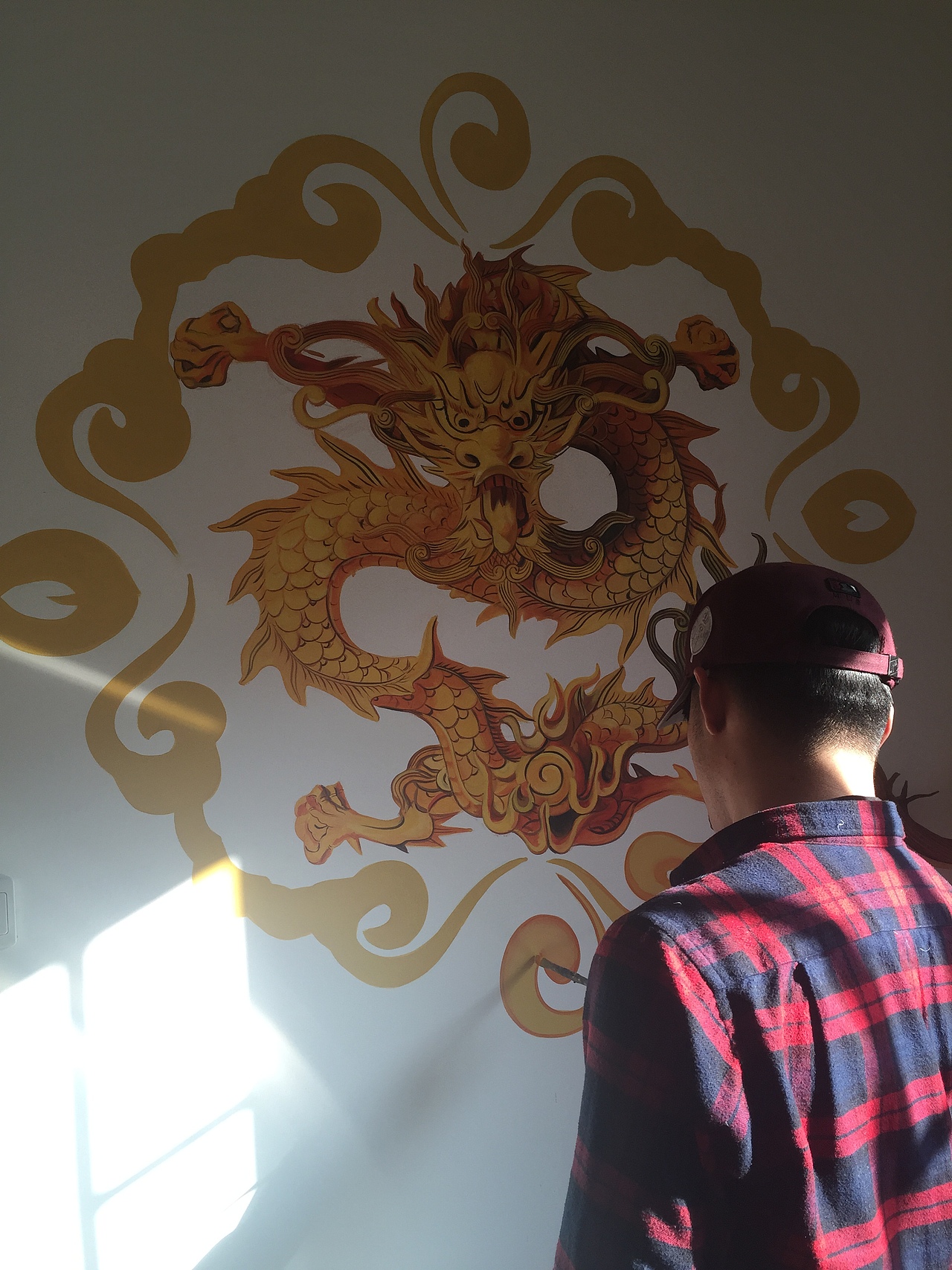 中国龙墙体彩绘