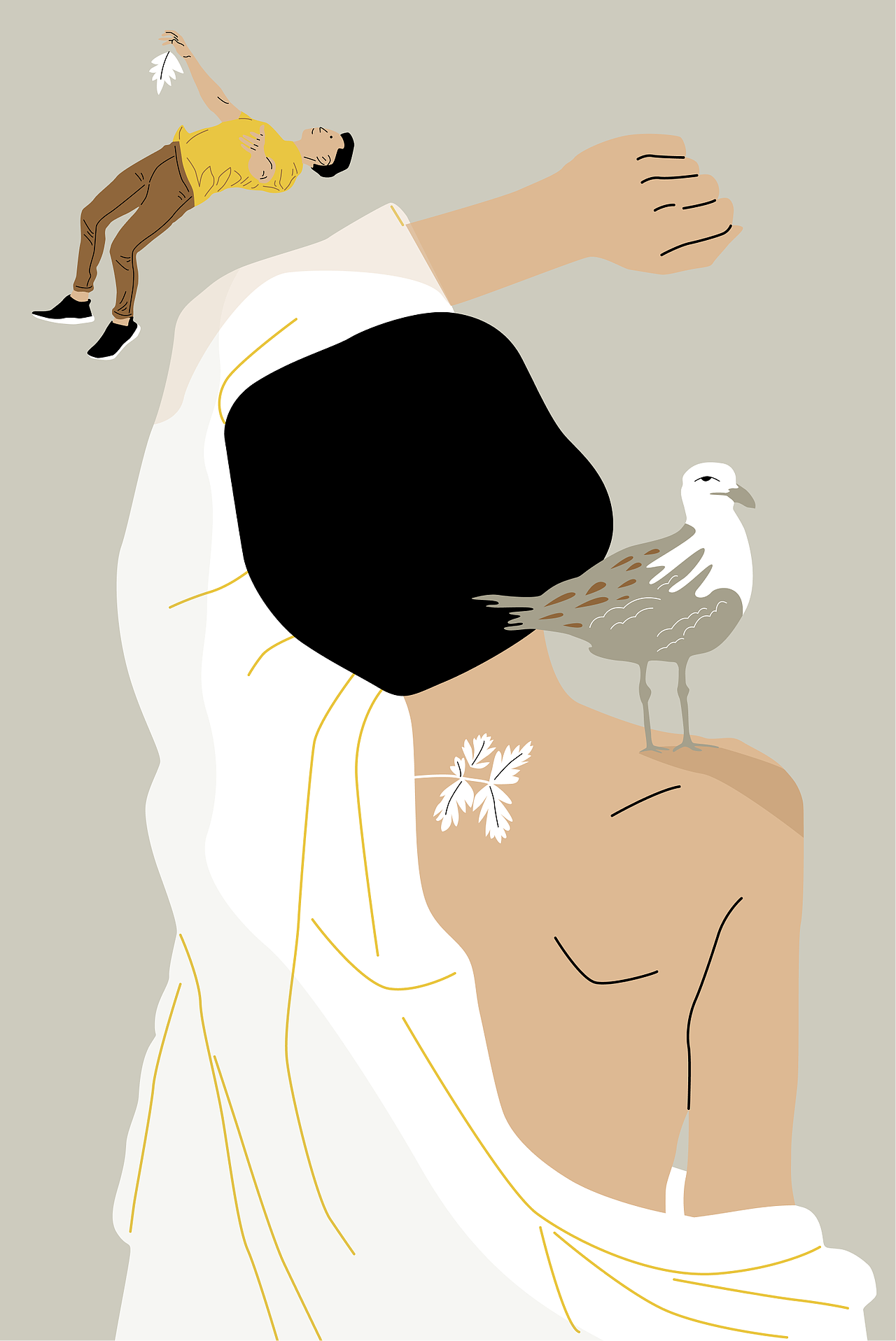 一組心情插畫，小人國的你（圖ZMjg0OTYxMzA4） - 商業(yè)插畫 - 站酷設(shè)計(jì)師小襪子lulu乖乖原創(chuàng)素材 - 站酷ZCOOL