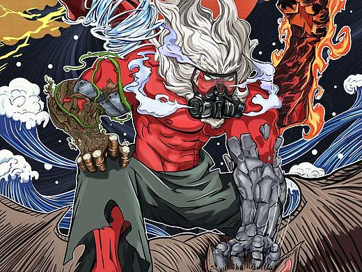 妖魔退散-武漢加油（個人主頁-ZNDI1NzI4NTI=） - 商業(yè)插畫 - 站酷設(shè)計(jì)師玩膠的Dot原創(chuàng)素材 - 站酷ZCOOL