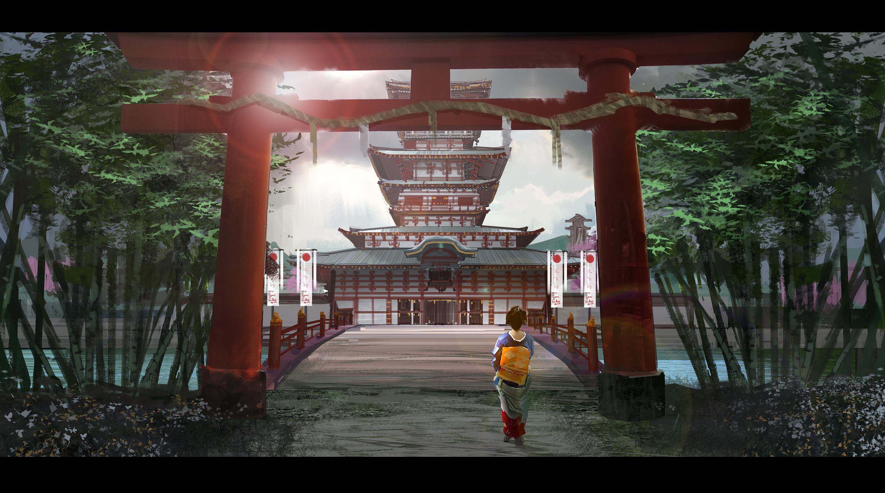 瀛洲小城|插画|概念设定|余清嵩 - 原创作品 - 站酷 (zcool)