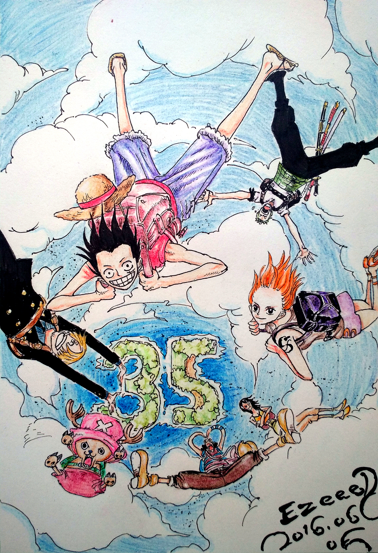 海贼王彩页临摹2.0