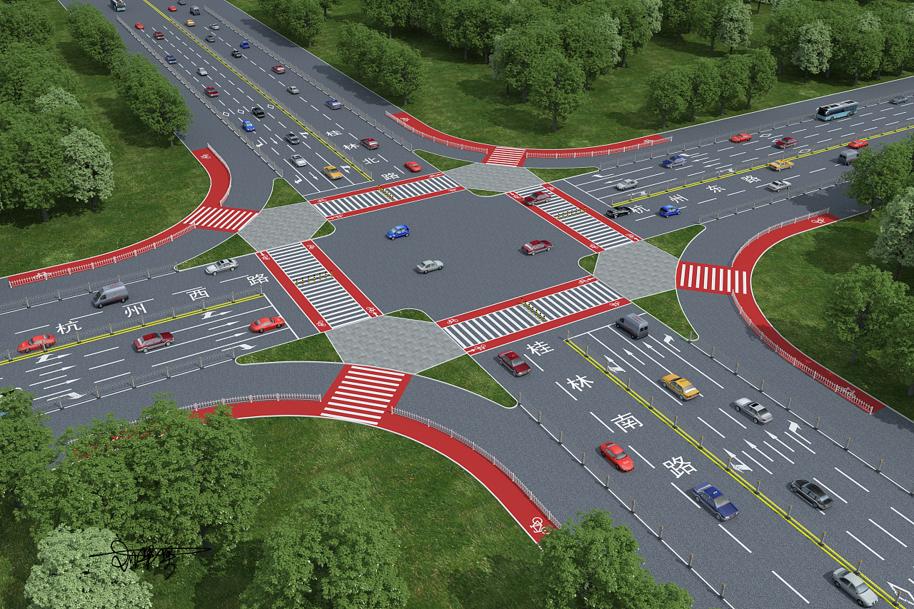 路口鸟瞰