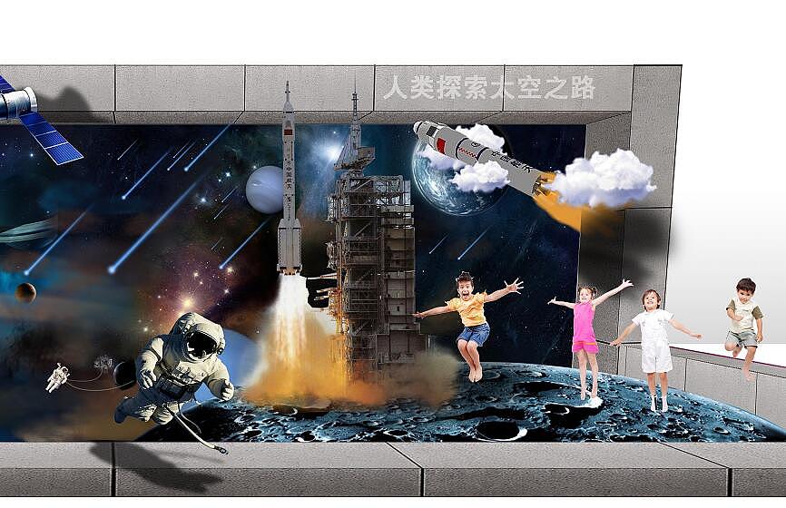 造梦.空间-3D视.错觉ART 中国科技馆VR虚拟现实展 开启另一个世界--展览现场（图ZNjE3NTgwMzI=） - 实验艺术 - 站酷设计师3D艺术馆3D壁画原创素材 - 站酷ZCOOL