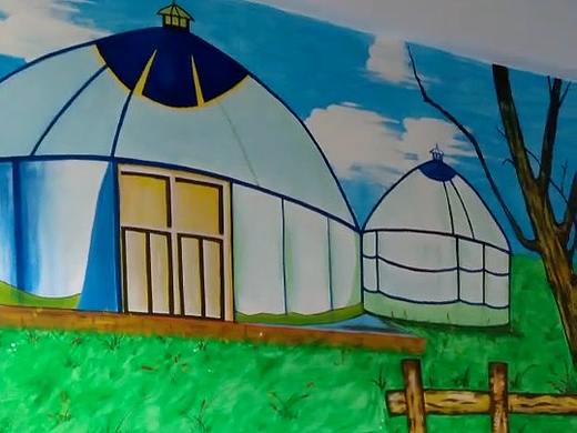 蒙漢餐廳墻體彩繪案例（個(gè)人主頁-ZMjg1Nzk3MTY=） - 新銳潮流插畫 - 站酷設(shè)計(jì)師馬背畫材原創(chuàng)素材 - 站酷ZCOOL