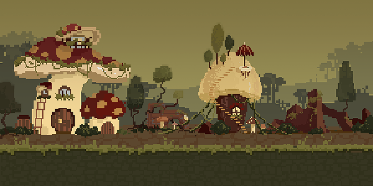 pixel场景|插画|像素画|王哈哈嘻嘻嘿嘿_原创作品-站酷zcool