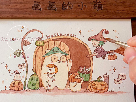 「一萌•俩雄」万圣节的邀请!