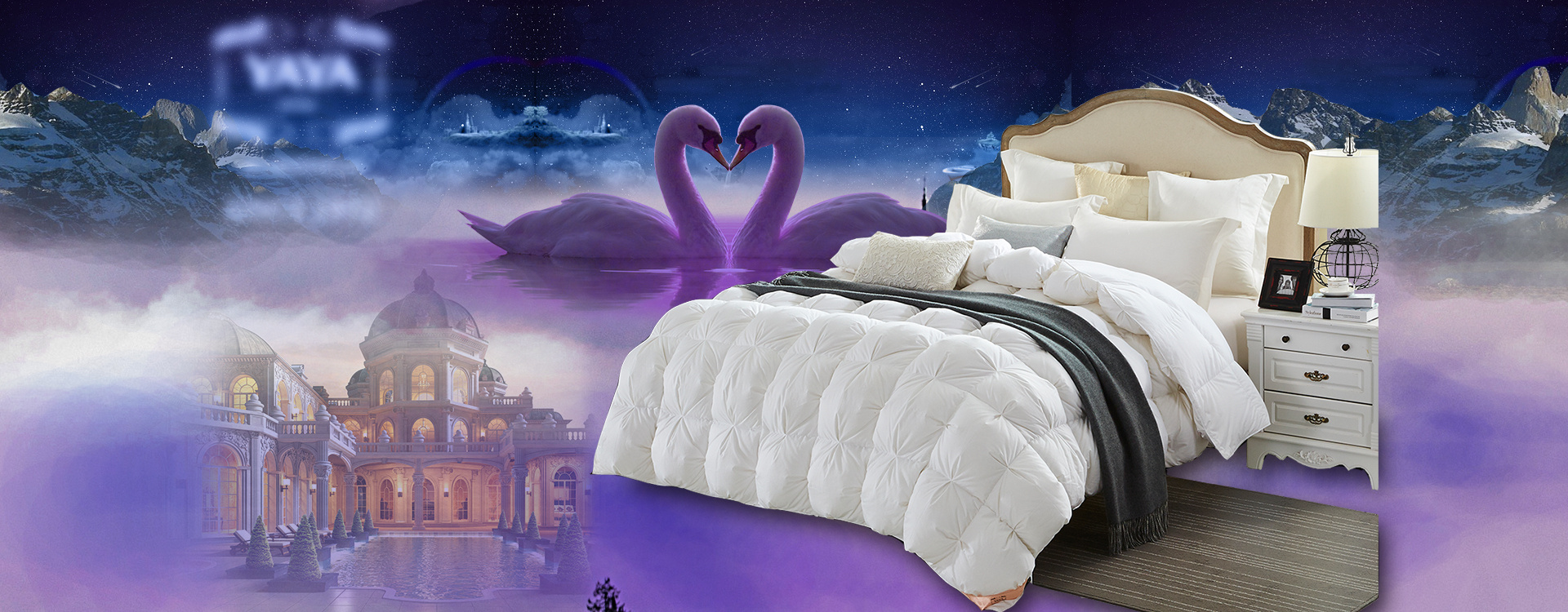 淘宝首页家纺海报设计羽绒被鹅绒被