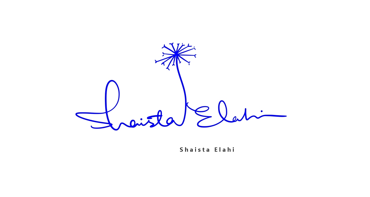 英文签名设计案例丨Shaista Elahi近百种签名设计方案