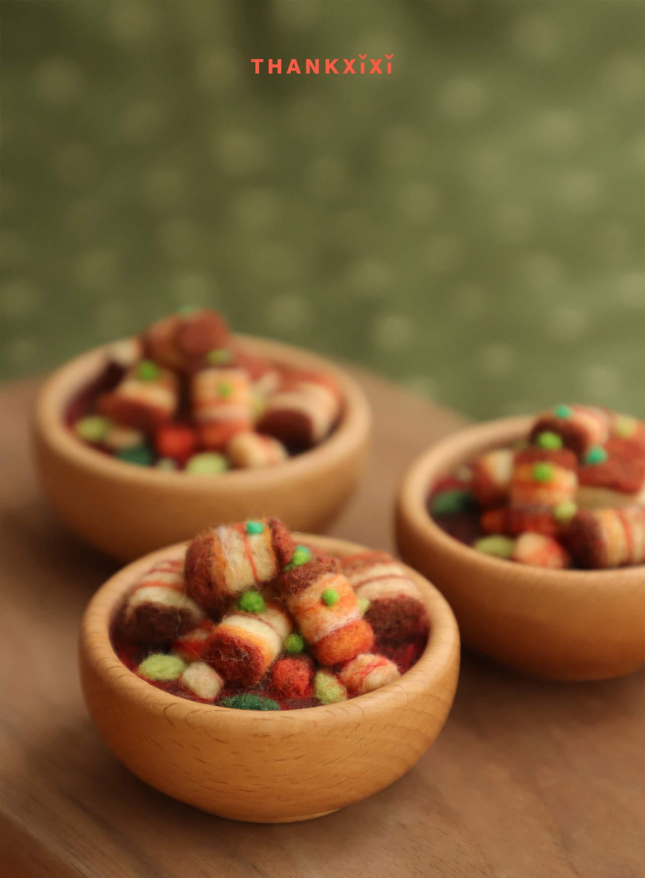 囍囍的羊毛毡 之 红烧肉（图ZMjY2NjA5MzYw） - 其他手工艺 - 站酷设计师谢囍囍原创素材 - 站酷ZCOOL