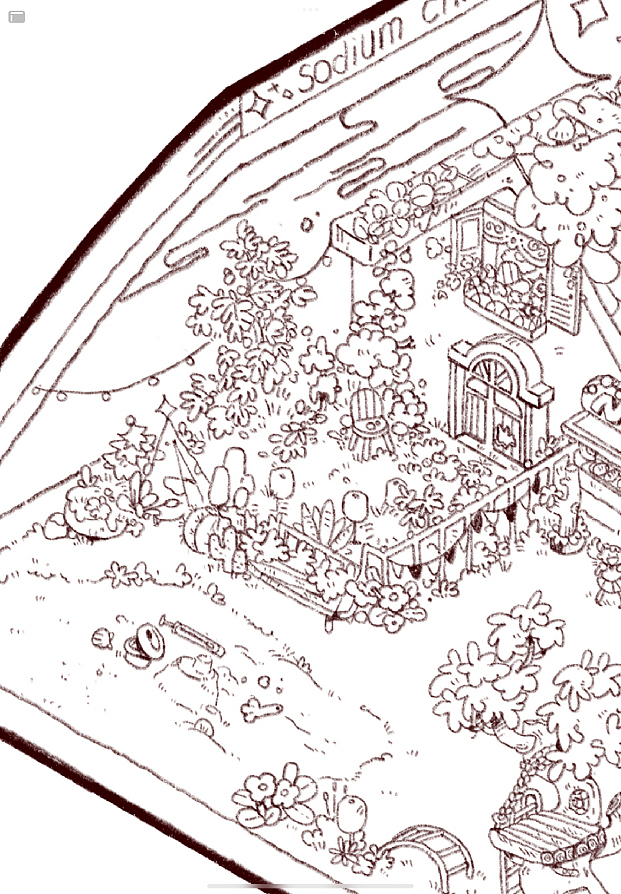 发一下【小镇系列一二三】的线稿