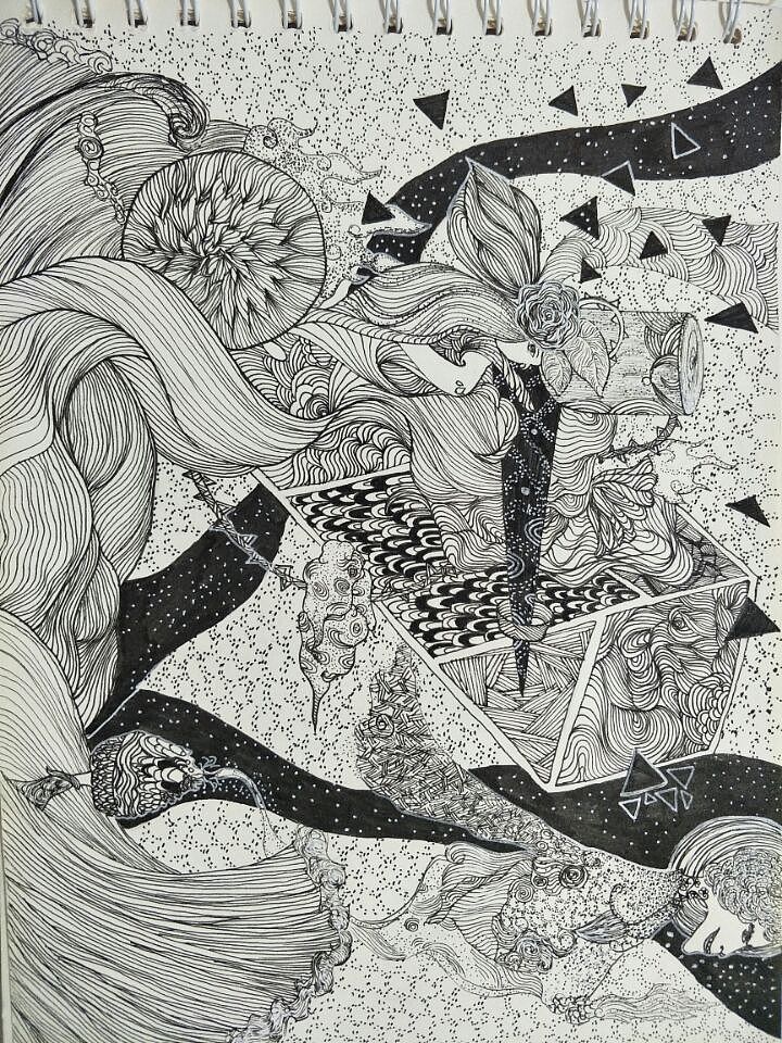 高中时画的画