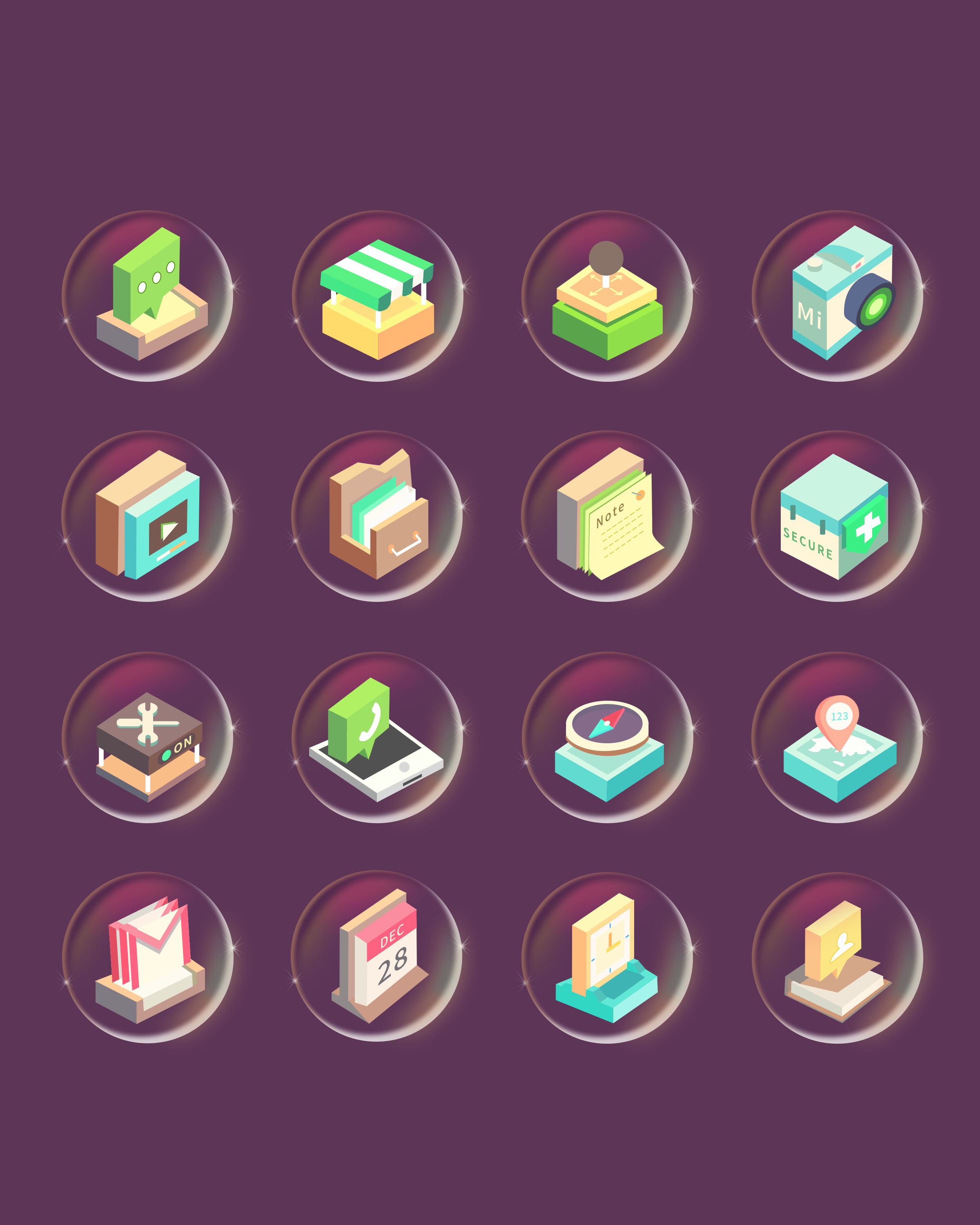 (2.5d/扁平/面性/线性)图标