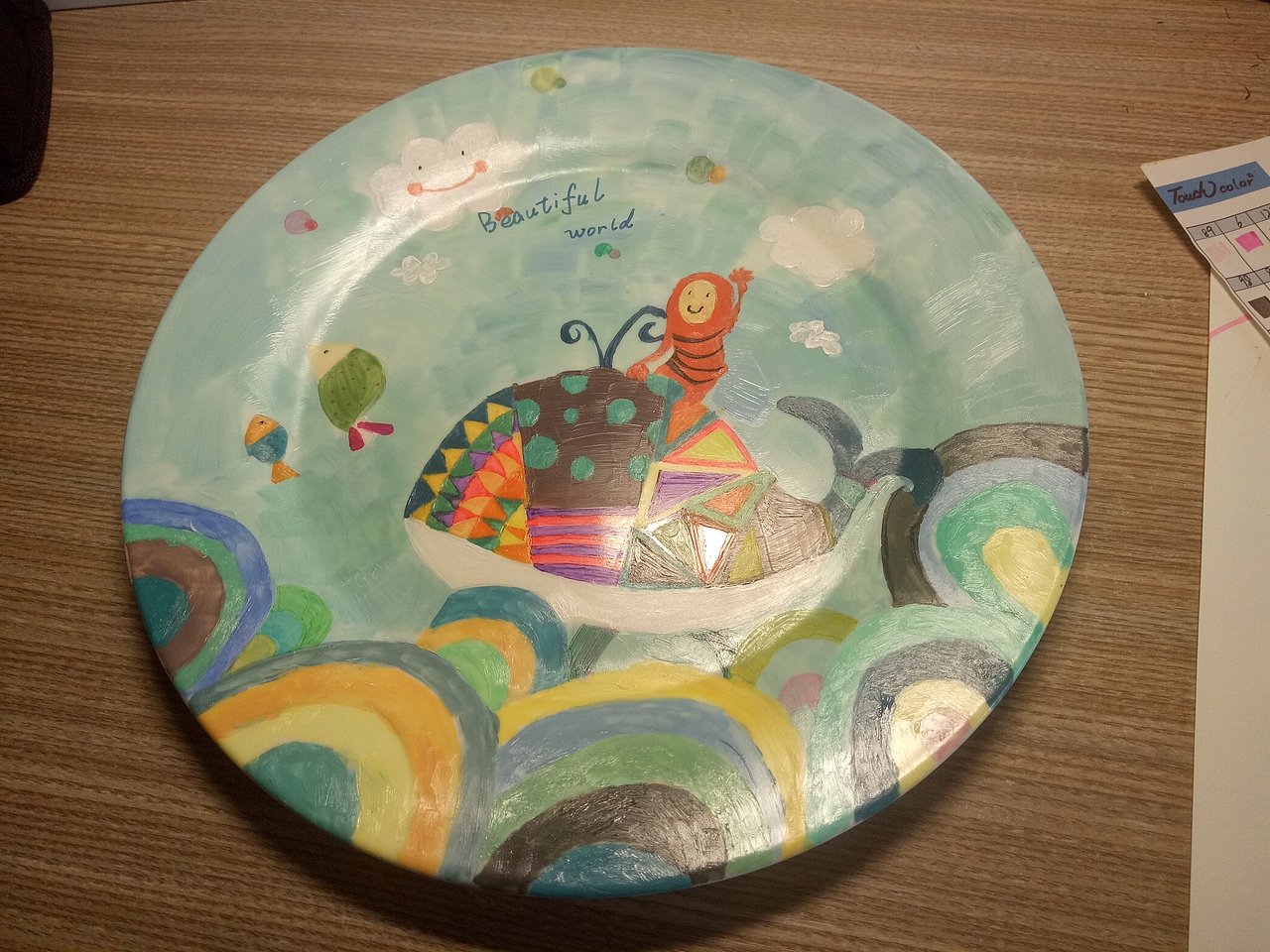 手绘丙烯盘子