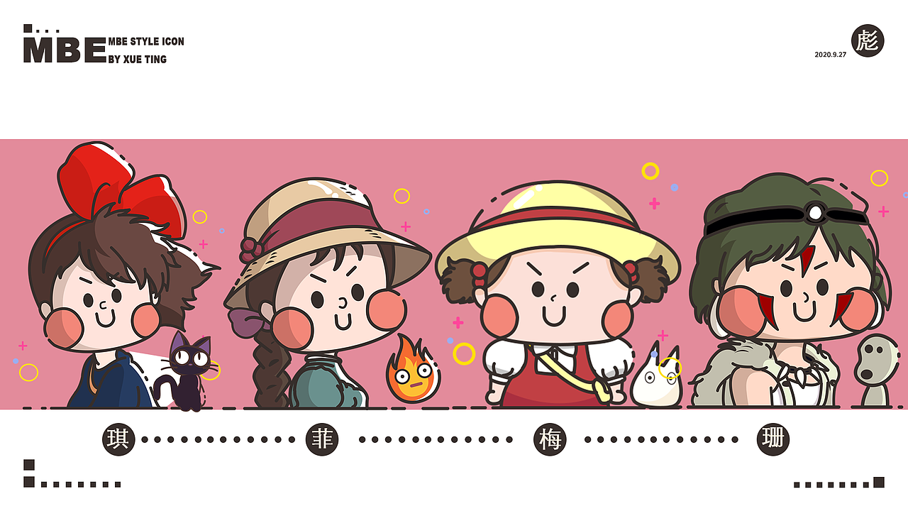 [ 宫崎骏动画 ]角色mbe风格图标设计
