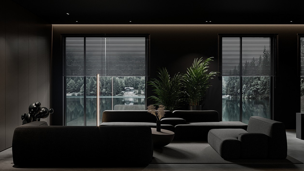 黑色系空间设计 清冷理性间释放丝丝魅力