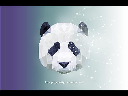 Low ploy design - Panda face