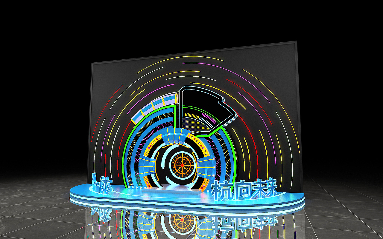 中庭美陈展示无人机活动