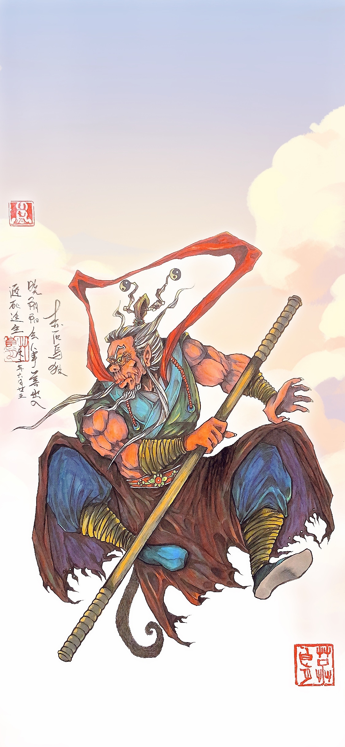 手机壁纸:六耳猕猴,赤尻马猴