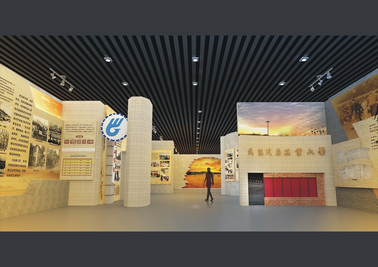 武汉理工大学校史馆设计|空间|家装设计|逍遥少少 - 原创作品 - 站酷