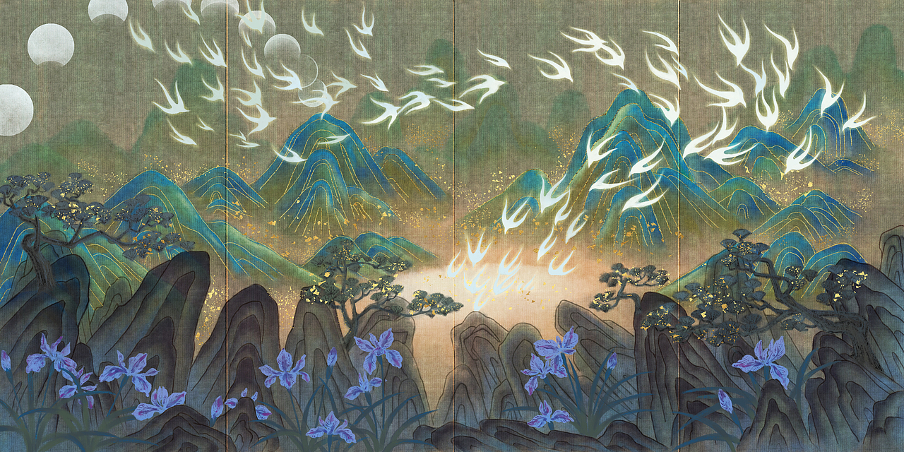 屏风-光鸟（图ZMjc3NTg5MTAw） - 创作习作 - 站酷设计师四夕www原创素材 - 站酷ZCOOL