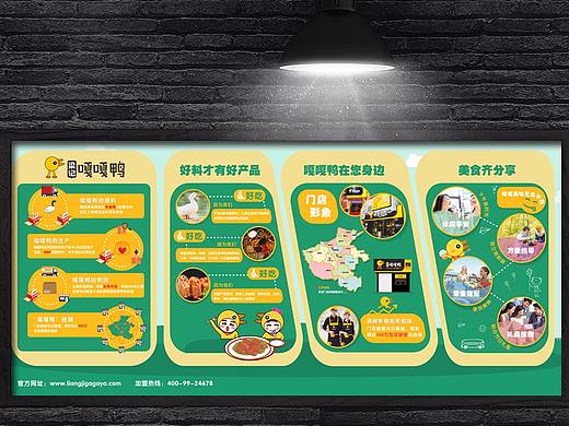 嘎嘎鸭万达店文化墙