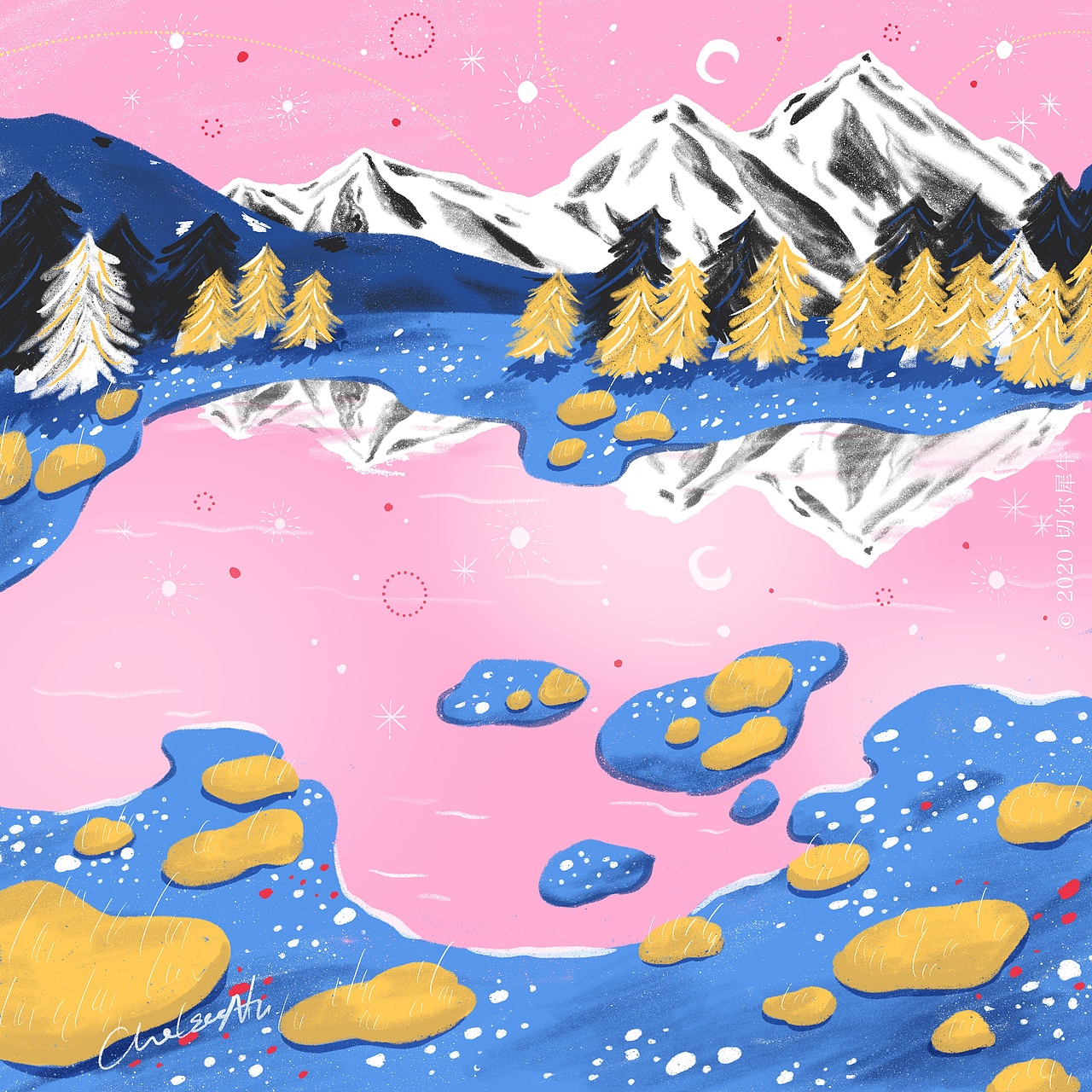 系列插画「梦游川西」（图ZMjM2MjY5MzU2） - 创作习作 - 站酷设计师切尔犀牛ChelseaN原创素材 - 站酷ZCOOL