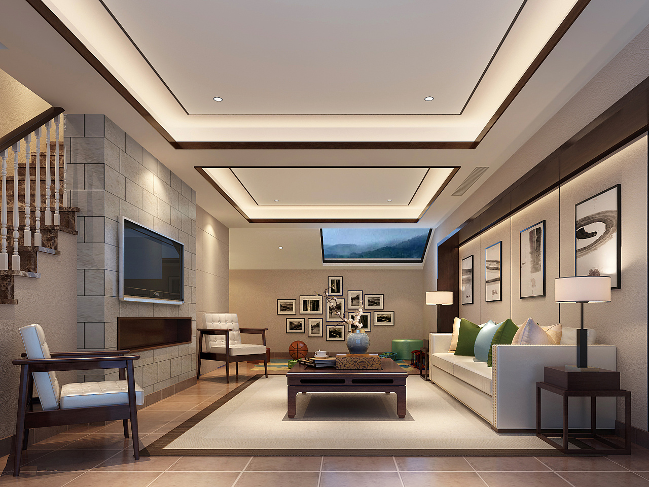 现代风格—地下室会客厅|空间|家装设计|YH南 - 原创作品 - 站酷 (ZCOOL)
