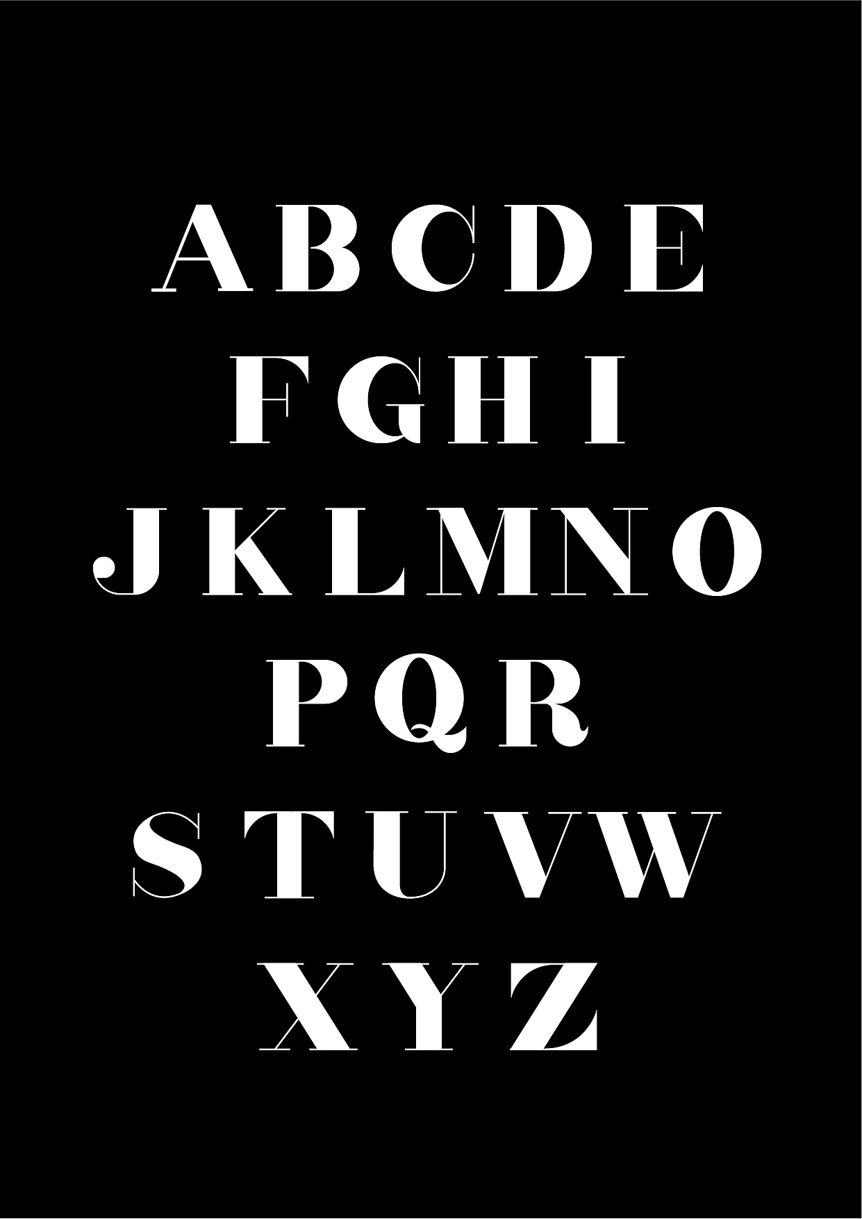 英文字体设计 原创 黑白|平面|字体/字形|戴小茹 - 原创作品 - 站酷 (ZCOOL)