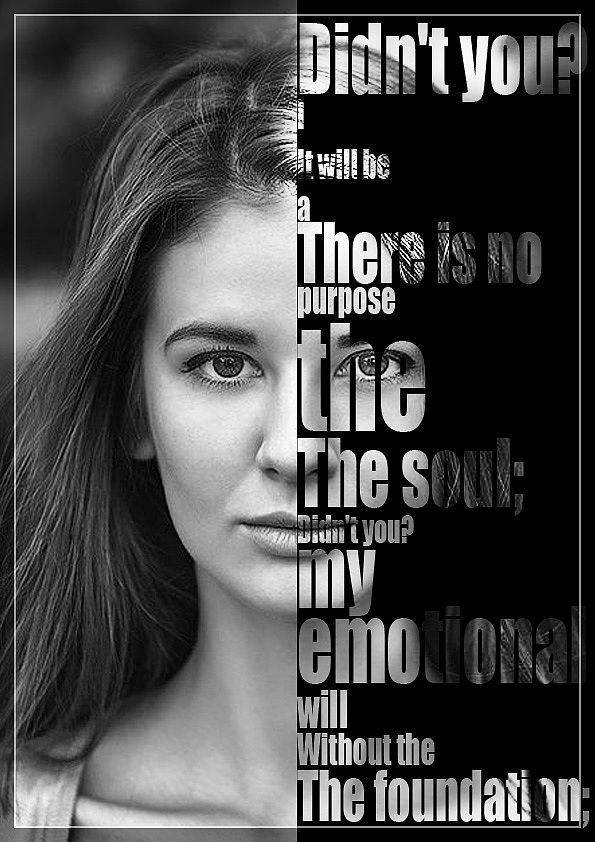 拍照假象制作大效果制作酷酷的文字镂空海报文字肖像海报练习