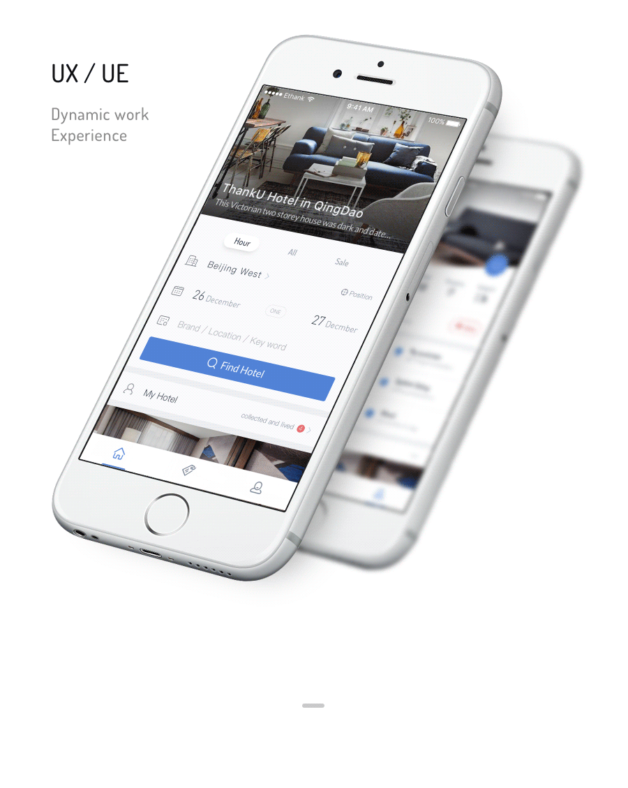 UI动效交互 ThankU Hotel App（图ZNTY0NjY3MjQ=） - APP界面 - 站酷设计师EthankDesign原创素材 - 站酷ZCOOL
