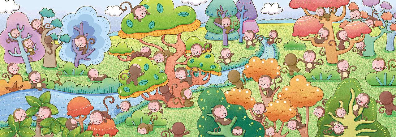 益智游戏类插图（图ZMTUyODAxNTY4） - 儿童插画 - 站酷设计师木星插画工作室原创素材 - 站酷ZCOOL