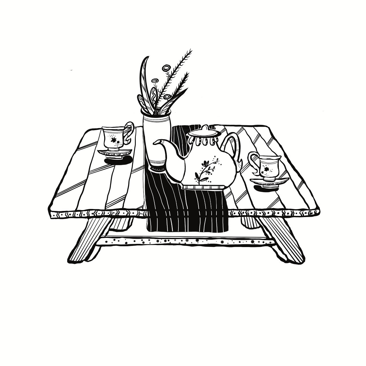 黑白插画（图ZMTk2ODQ0NDAw） - 商业插画 - 站酷设计师哩哩和啰啰原创素材 - 站酷ZCOOL