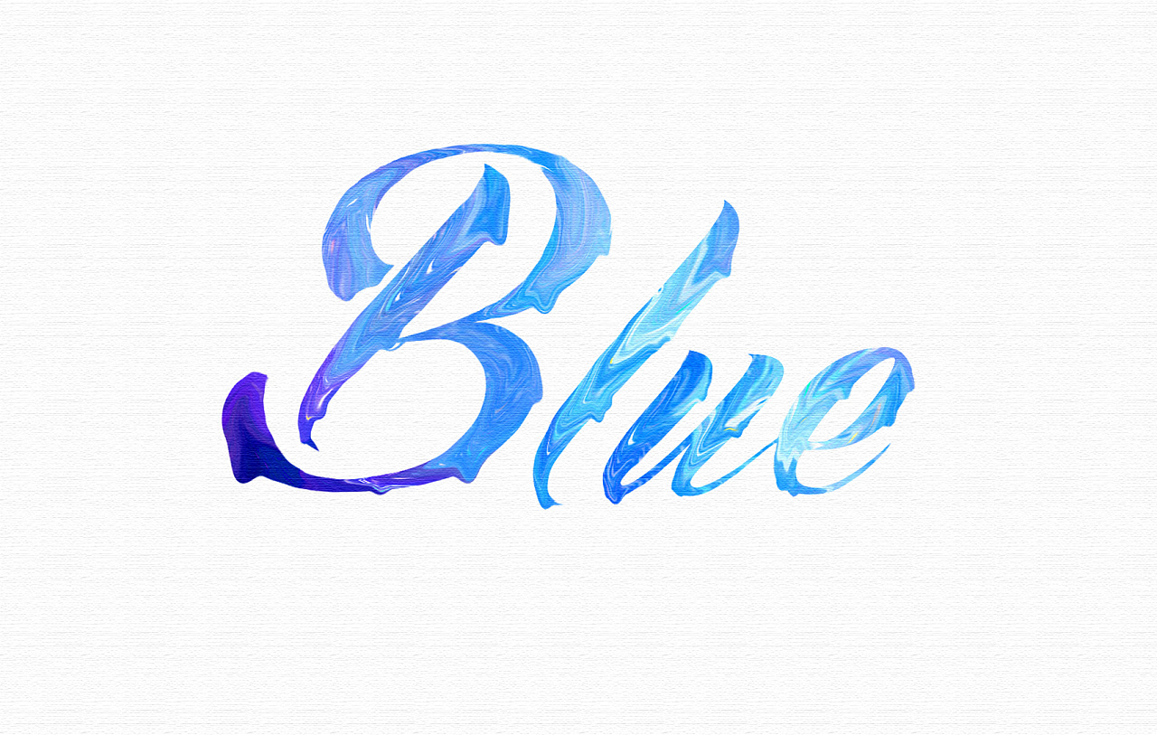 blue花式字体复制图片