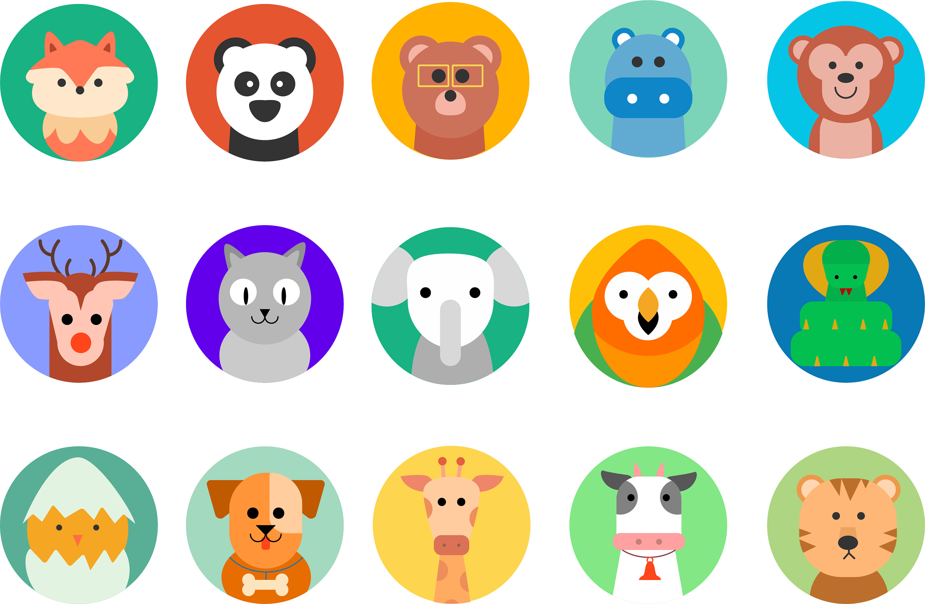 儿童卡通形象设计,矢量卡通动物形象设计